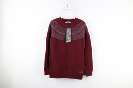 Deadstock Vintage Streetwear Womens Medium Fair Isle Nordic Wool Knit Sweater - £77.54 GBP