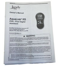 Jandy AquaLink RS PDA Owner&#39;s Manual Firmware Revision 4.1 - £14.94 GBP