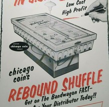 Chicago Coin Rebound Shuffle Arcade FLYER Original Vintage Game Art Print 1958   - £29.51 GBP