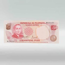 Philippines 50 Pesos P-146 B 1969 X 10 Pcs Lot Osmena Legislative Unc Currency - £127.59 GBP