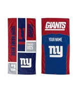 New York Giants Official NFL Jersey or Colorblock Personalized Beach Towel - $918.34 MXN