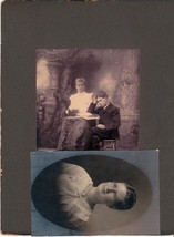 Lizzie Lucinda Robbins Wetherbee &amp; Warren Brown Robbins (2) Antique Photos - $34.50