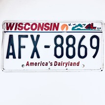  United States Wisconsin Dairyland Passenger License Plate AFX-8869 - £13.36 GBP