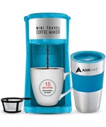 Mini Coffee Maker - Single Serve Coffee Maker, 15 Oz. Travel Coffee Mug ... - £36.16 GBP