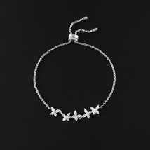 March The New 925 Sterling Silver Earrings Necklace Bracelet 3AZircon Teardrop S - £40.59 GBP