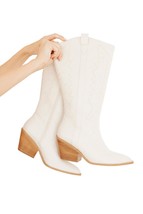Corkys Footwear women's line dancing cowboy boots White - $71.00