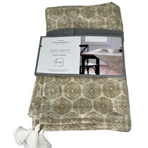 Threshold Table Throw Tablecloth Scarf Beige Medallion Ikat Table 50&quot; x ... - $282.54 MXN