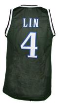 Jeremy Lin Palo Alto High School Basketball Jersey New Sewn Green Any Size image 2