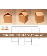 Milk box template, milkbox, milk carton, carton box, juice box, dairy bo... - $1.49