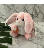 Russ Berrie Vintage Luv Pet Chubby Bunny Rabbit Plush Toy New Pink Carrot - $33.83 CAD