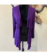 Chico’s Purple Waterfall Open Front Cardigan - £14.65 GBP