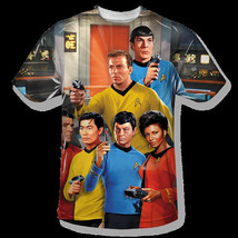 Star Trek Bridge Crew Single Side Sublimation Print T-Shirt Size XXXL NE... - £22.68 GBP