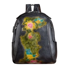 Women Genuine Leather Backpack Knapsack USB Charging Port Book Bag Satchel First - £99.31 GBP