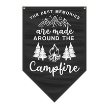 Personalized Campfire Memories Pennant Banner: Black and White - $48.41+
