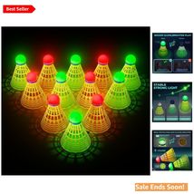 Glow-in-the-Dark Badminton Birdies 6 PCS - Impact Resistant Nylon Design - $21.73