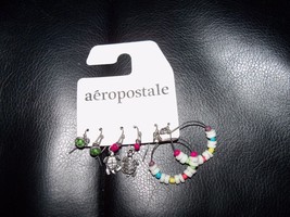 Aeropostale Sea Turtle/ Hoop earrings/Green earrings Set of 3  NEW LAST ONE HTF - £11.29 GBP
