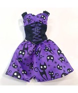 BARBIE doll dress MOONLIGHT HALLOWEEN Black Cat Purple Witch Costume Corset - €12,86 EUR