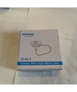 Mpow 3in1 Clip Fisheye Wide angle Macro Kit  on Camera Lens for iPhone 6... - $15.60