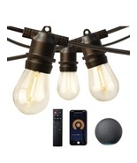 Outdoor String Lights 98FT Smart Dimmable Patio Lights, APP, Remote, Voi... - $49.49