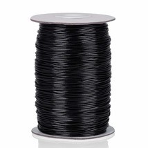 Necklace Cord Necklace String For Jewelry Making Black Waxed Cotton Thread Beadi - £14.17 GBP