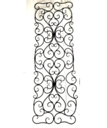Vintage Iron Tubing Wall Hanging, Panel Decorative Scroll Art, Metal Doo... - $205.05 CAD