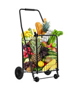 YITAHOME Folding Shopping Cart with Wheels, - $2,571.43 MXN