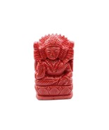 Red Coral Carved Laxmi Mata God Statue Idol Religious - €44,84 EUR