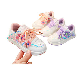 Flowers Girls Sneakers Thick Platform Fashion Children Sport Shoes Kids Trainers - £20.63 GBP