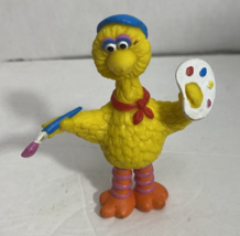 Sesame Street Applause Big Bird Painter Artist Figure Cake Topper 1980s ... - $8.21