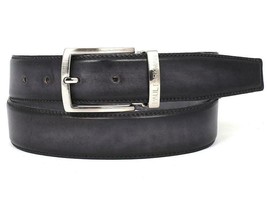 Paul Parkman Mens Belt Leather Dual Tone Gray Black Hand-Painted B01-GRY... - $149.99