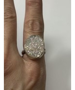 Vintage Starborn Sterling Silver Druzy Ring Size 7.75 - £24.71 GBP