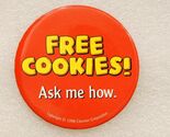 Vintage Pinback Button Chevron Gas Oil Promo Advertising Free Cookies As... - $12.86