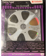 VERBATIM 5 Pack DVD+R Recordable Blank DVDs 4.7GB 120 Minutes NEW SEALED - $242.33 MXN