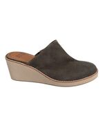 Donald Pliner Janella Womens Size 11 Green Suede Wedge Platform Mule Heels - $85.49