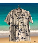 VTG PALMWAVE Mens 2XL Tropical Hawaiian Cotton  Pocket Camp Button Down ... - $30.24 CAD