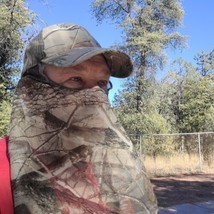 Cabela&#39;s Hunting Cap Hat W/Drop Down Camo Neck Netting Facemask - $24.87