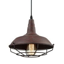 Industrial Nautical Metal Wire Caged Barn Pendant Light Fixture Kitchen Island L - £65.64 GBP