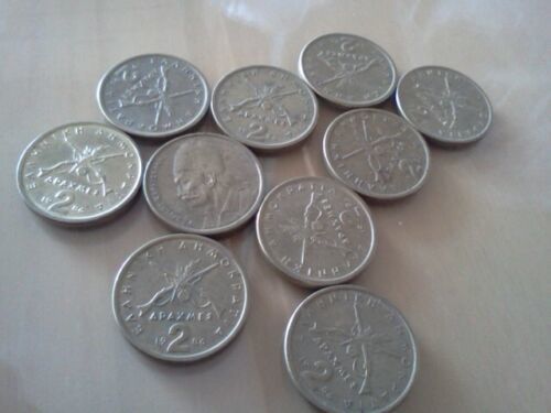 Greece 2 drachmes 1986 &quot;Karaiskakis&quot; - 046α,β,γ,δ,ε,στ,ζ,η,θ,ι,κ, - $0.99