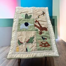 Circo Safari Jungle Embroidered Nursery Quilt / Wall Decor Giraffe Eleph... - $34.60