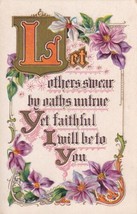 Let Others Swear By Oaths Untrue Yet Faithful Motto Postcard C50 - $2.99