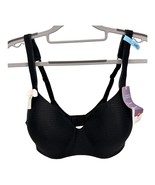 Hanes Bra Womens 34C Black Stiped Fuller Coverage Foam Wire Free TShirt ... - $281.12 MXN