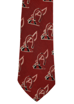 Rare Jockey Trotter Horseshoe Rare Vintage Retro 1940s Unique Art Deco Neck Tie  - £32.82 GBP