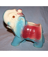 Vintage Blue Elephant Planter-5 inches tall - $18.50