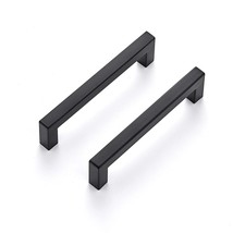 10 Pack 5 Inch Square Cabinet Handles Matte Black Pulls Drawer Kitchen H... - $37.99