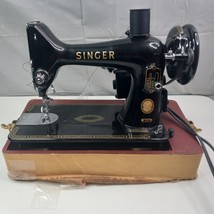 1956 SINGER Model 99K Portable Sewing Machine w/ Pedal Great Britain pow... - $192.25