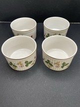 Wedgewood England Wild Strawberries Set of 4 Ramekin Custard Cups Oven t... - $24.75