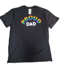 Men&#39;s IML Proud  Dad Short Sleeve Graphic T-Shirt - Black/Rainbow XXL - £9.27 GBP