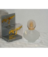 NIB VINTAGE 1990 MON IMAGE GLASS &amp; GOLDTONE PERFUME BOTTLE DECANTER with... - $20.99