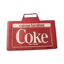 Antique Coke Caisse Familiale Plastic Box Carrier Handle 6 Bottles French Red - £57.51 GBP