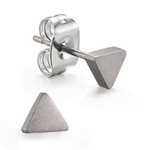 Titanium Earrings Studs Triangle Hypoallergenic Ears  for Sensitive Ears Women G - £16.71 GBP